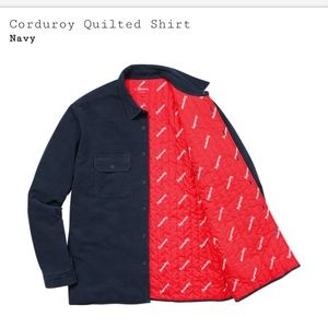 Navy blue quilted shirt